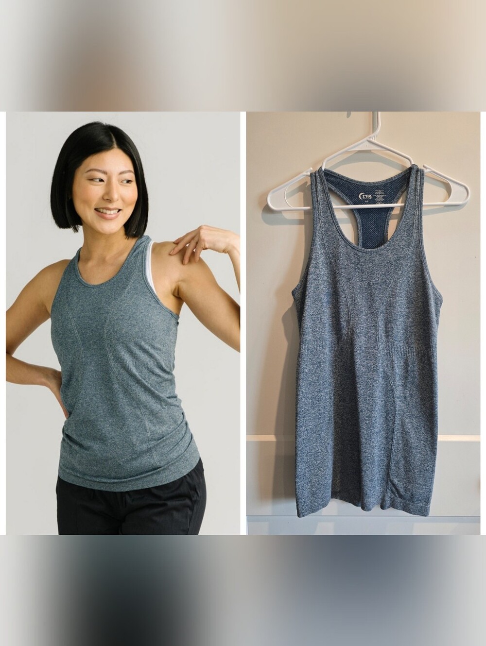 Zyia Active Navy Copper Charged Tank